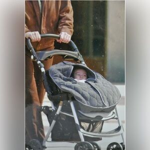 Nuzzle Wrap n Go Deluxe Fleece Baby Carrier Cover Dark Gray